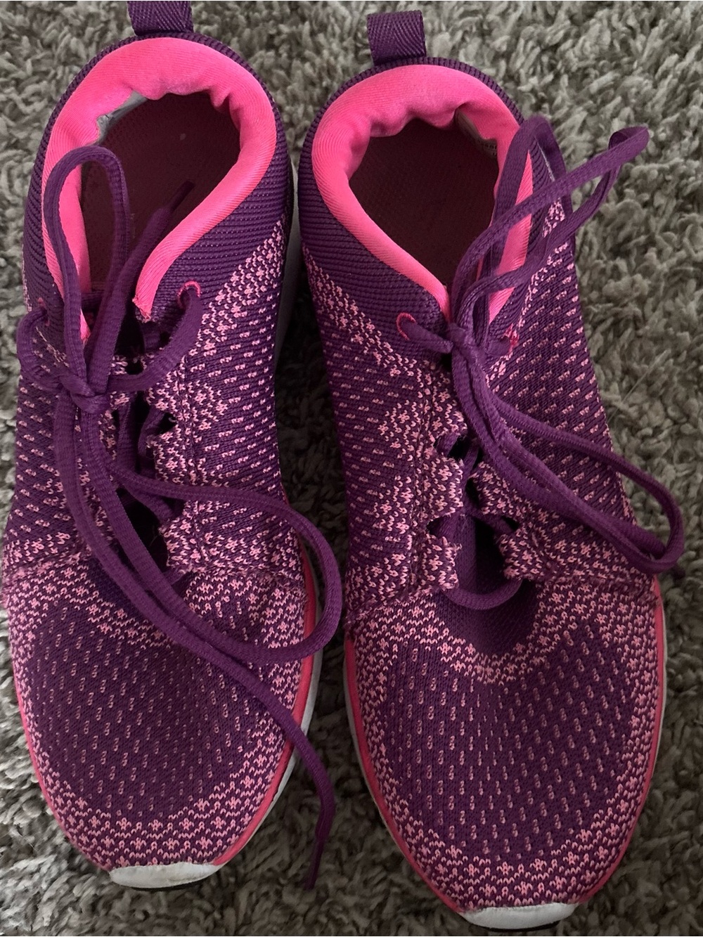 Vionic Purple and Pink Knit Athletic Sneakers